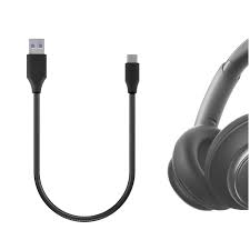 Connect the USB Type-C cable to the headphones