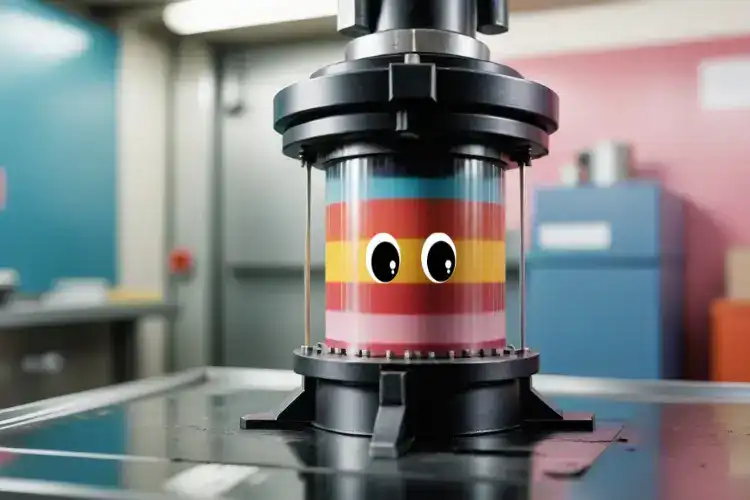 a hydraulic compressor compress color that shows as image compressor tool